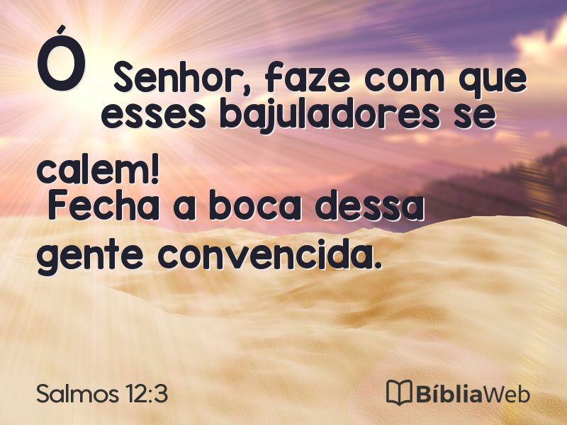 Salmos 12:3 em imagem para compartilhar
