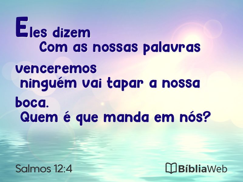 Salmos 12:4 em imagem para compartilhar