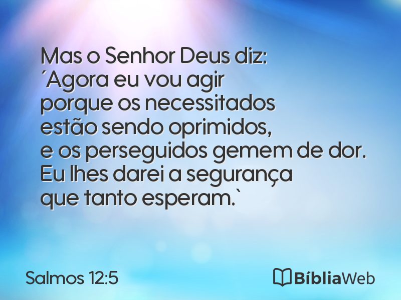 Salmos 12:5 em imagem para compartilhar