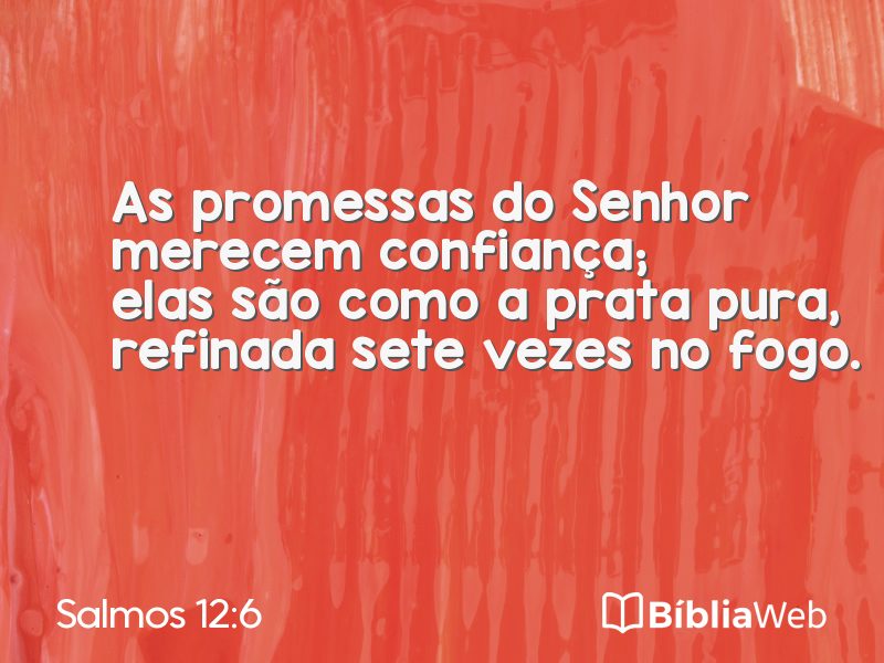 Salmos 12:6 em imagem para compartilhar