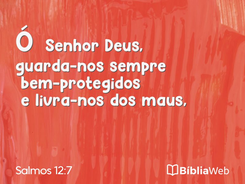 Salmos 12:7 em imagem para compartilhar