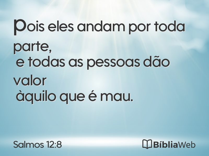 Salmos 12:8 em imagem para compartilhar