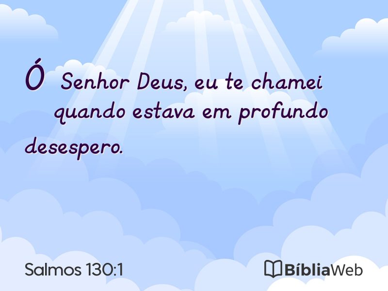 Salmos 130:1 em imagem para compartilhar
