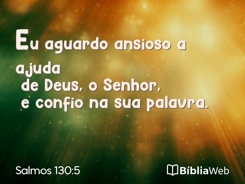Salmos 130:5 em imagem para compartilhar