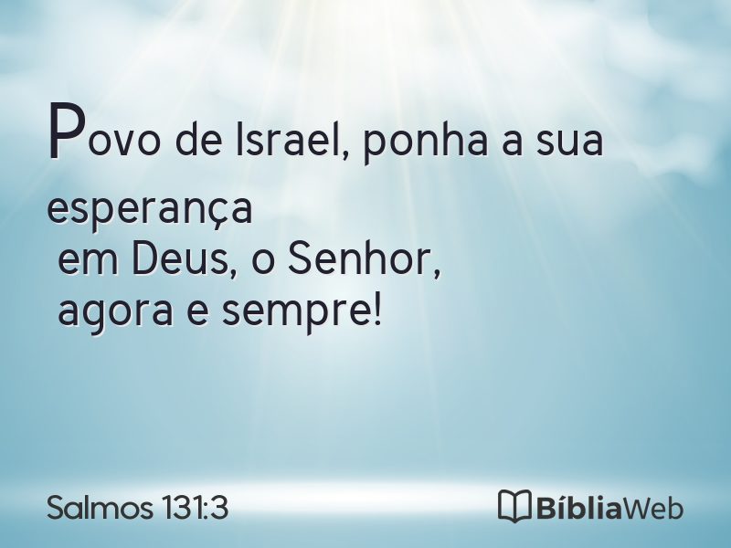 Salmos 131:3 em imagem para compartilhar