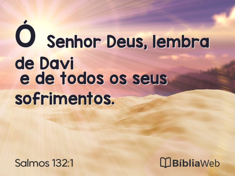 Salmos 132:1 em imagem para compartilhar