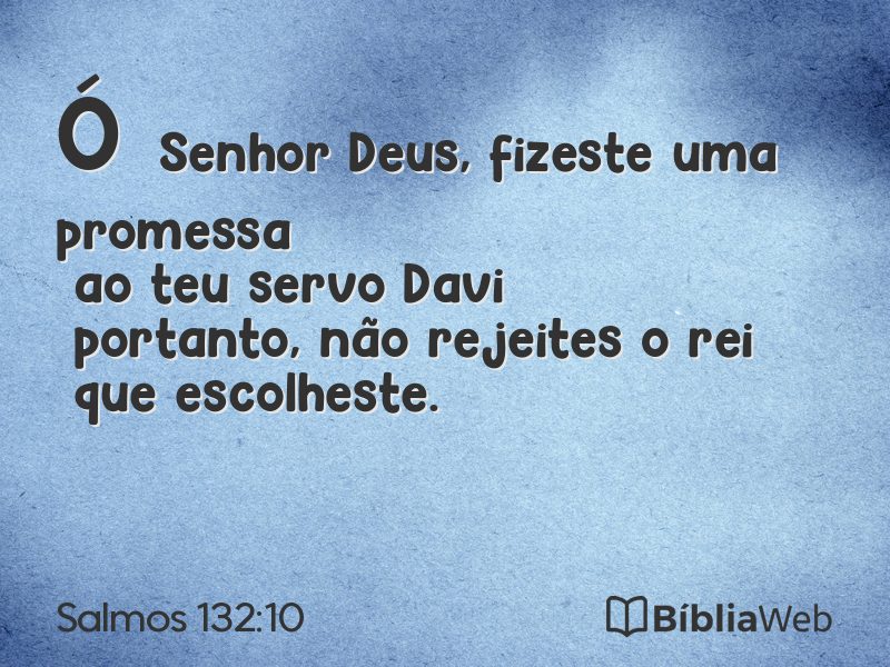 Salmos 132:10 em imagem para compartilhar