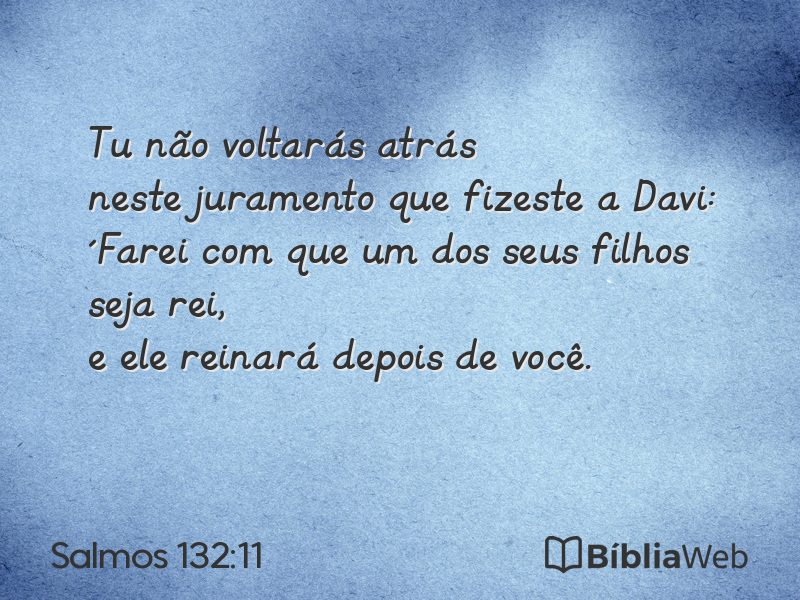 Salmos 132:11 em imagem para compartilhar