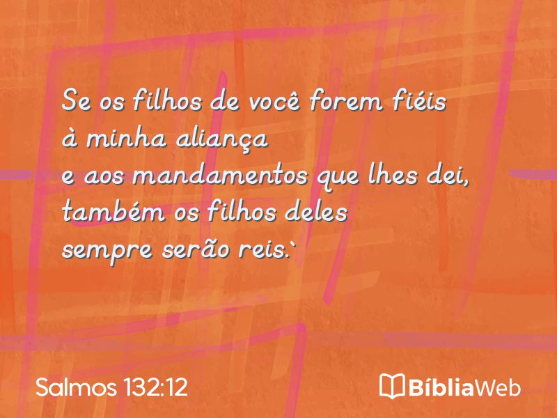 Salmos 132:12 em imagem para compartilhar