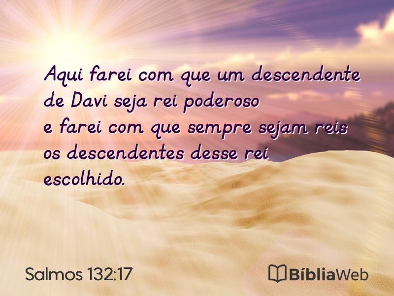 Salmos 132:17 em imagem para compartilhar