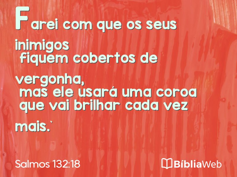 Salmos 132:18 em imagem para compartilhar