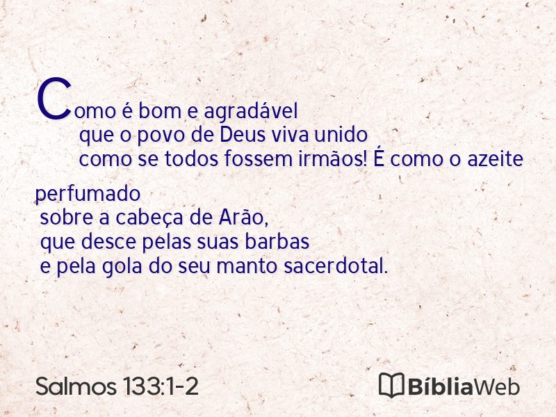 Salmos 133:1-2 em imagem para compartilhar