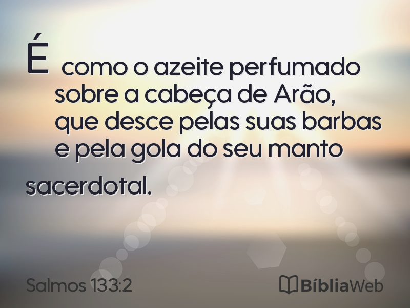 Salmos 133:2 em imagem para compartilhar