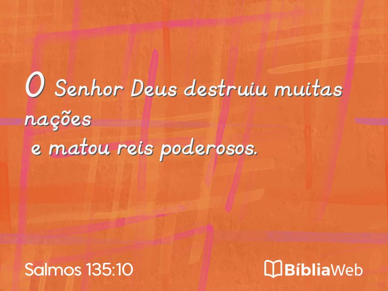 Salmos 135:10 em imagem para compartilhar
