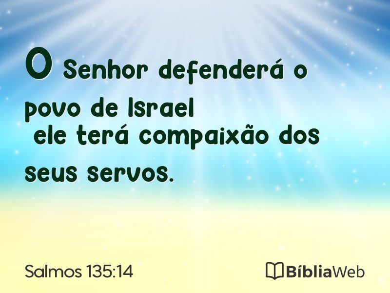 Salmos 135:14 em imagem para compartilhar