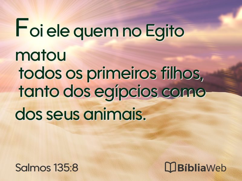 Salmos 135:8 em imagem para compartilhar