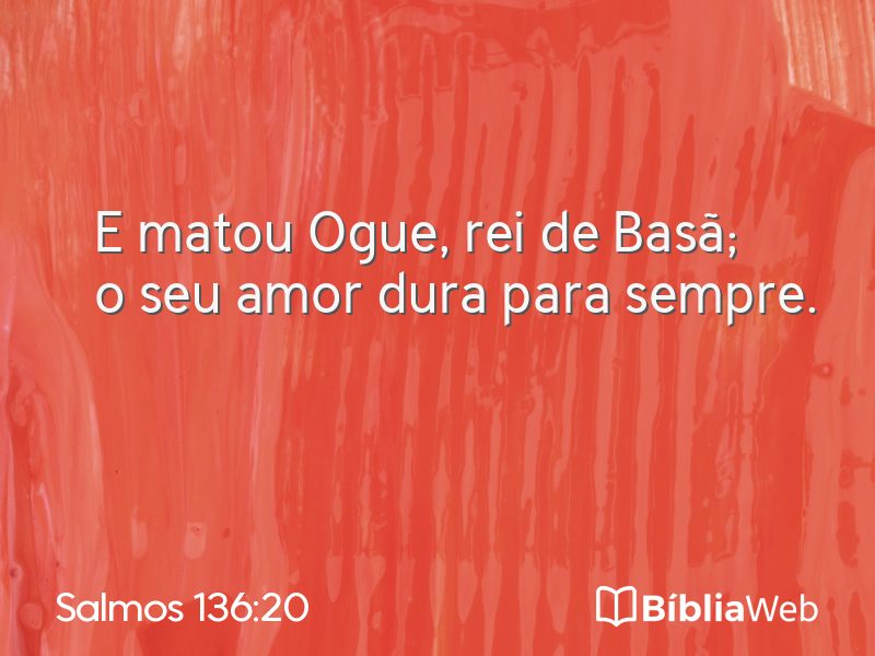 Salmos 136:20 em imagem para compartilhar