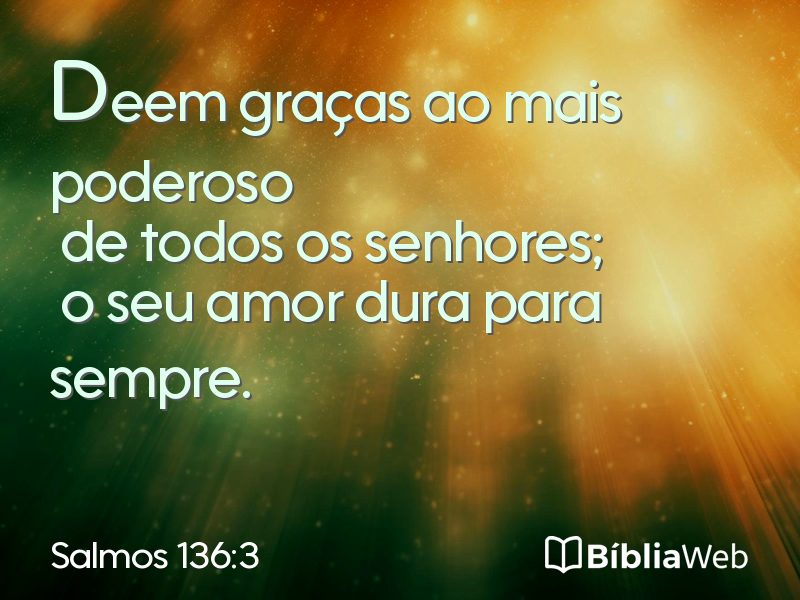 Salmos 136:3 em imagem para compartilhar