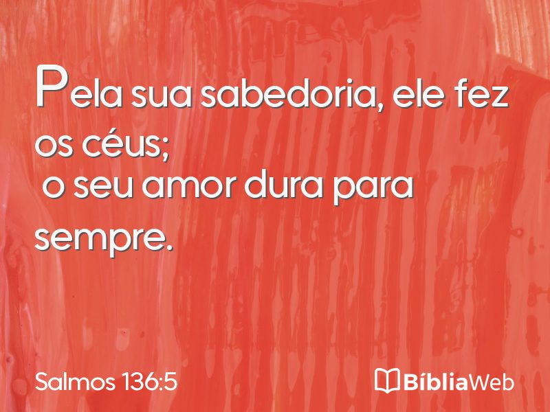 Salmos 136:5 em imagem para compartilhar