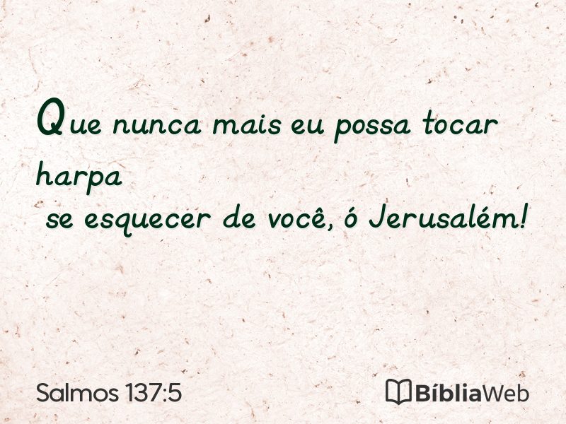 Salmos 137:5 em imagem para compartilhar