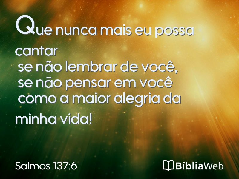 Salmos 137:6 em imagem para compartilhar