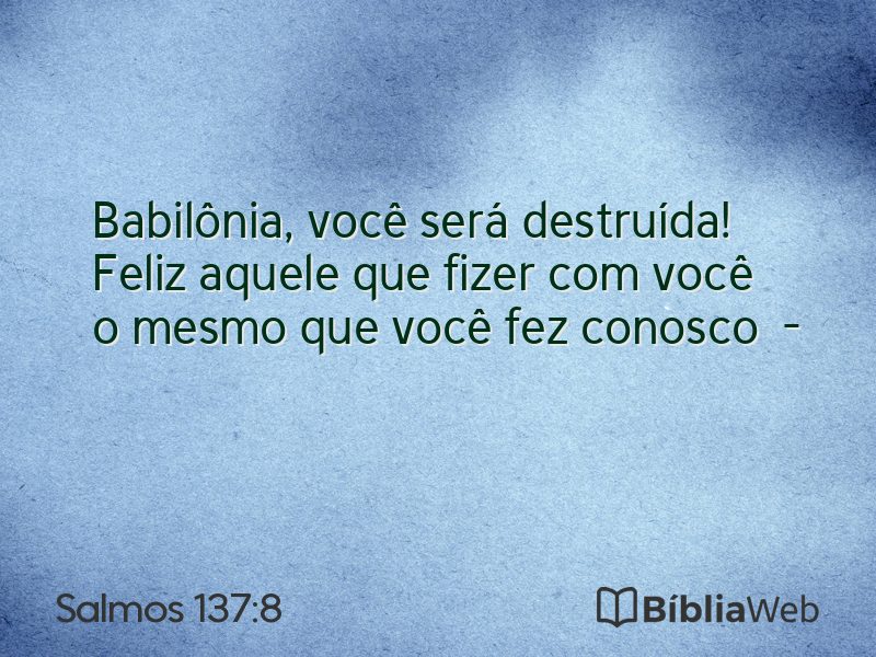 Salmos 137:8 em imagem para compartilhar