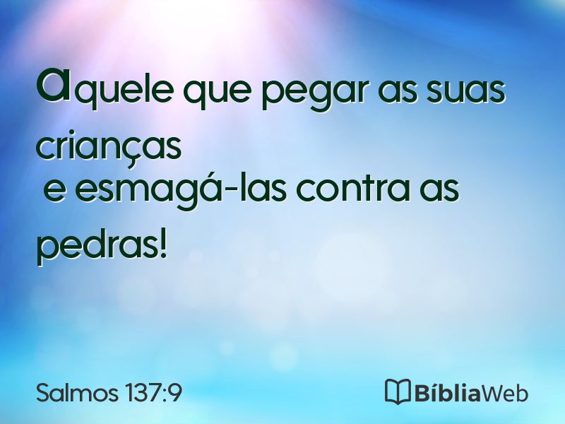Salmos 137:9 em imagem para compartilhar