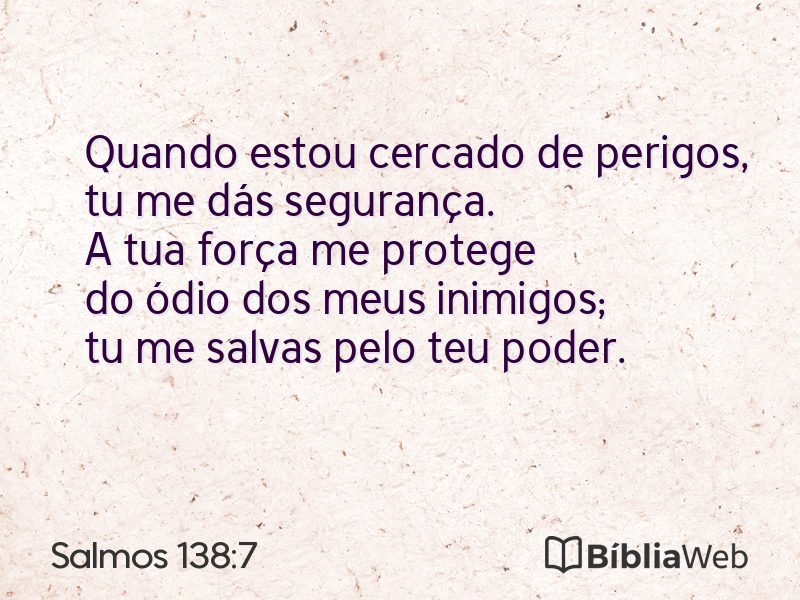 Salmos 138:7 em imagem para compartilhar