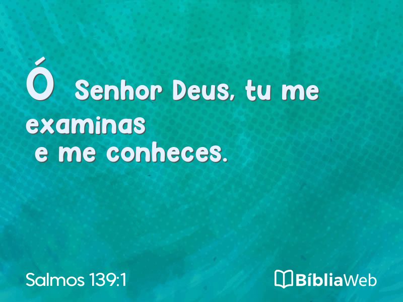 Salmos 139:1 em imagem para compartilhar