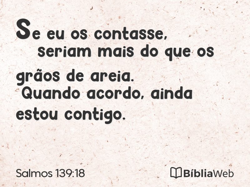 Salmos 139:18 em imagem para compartilhar
