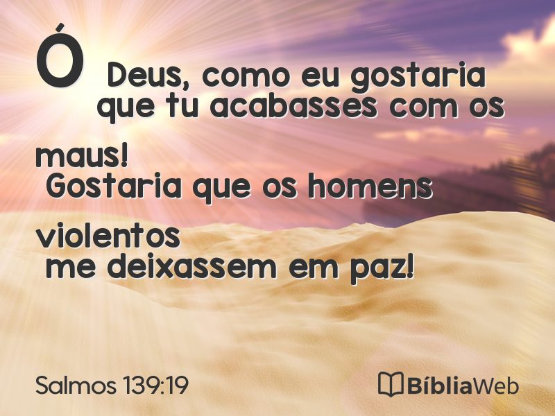 Salmos 139:19 em imagem para compartilhar