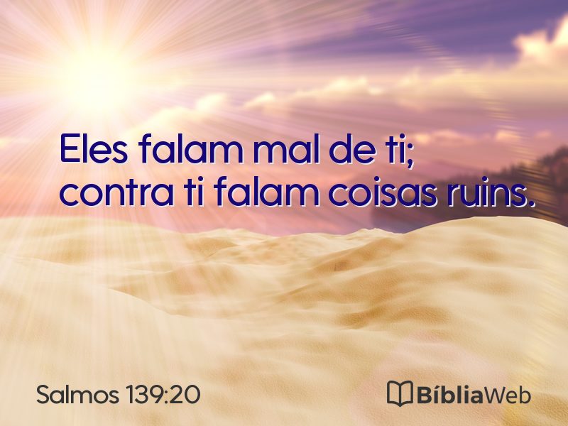 Salmos 139:20 em imagem para compartilhar