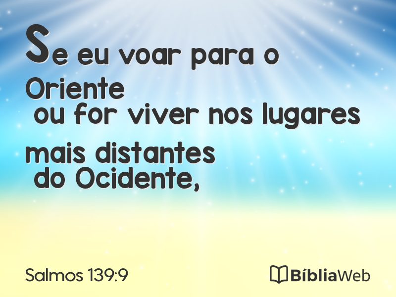 Salmos 139:9 em imagem para compartilhar