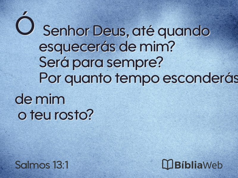 Salmos 13:1 em imagem para compartilhar