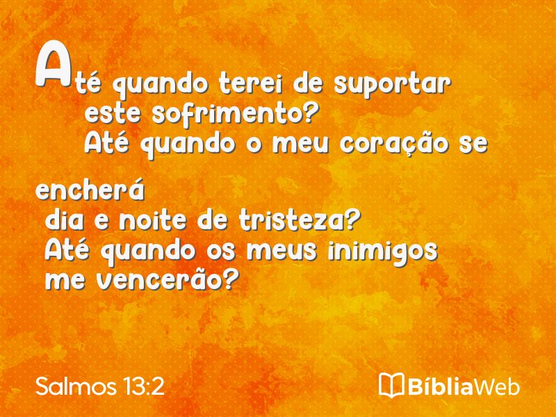 Salmos 13:2 em imagem para compartilhar