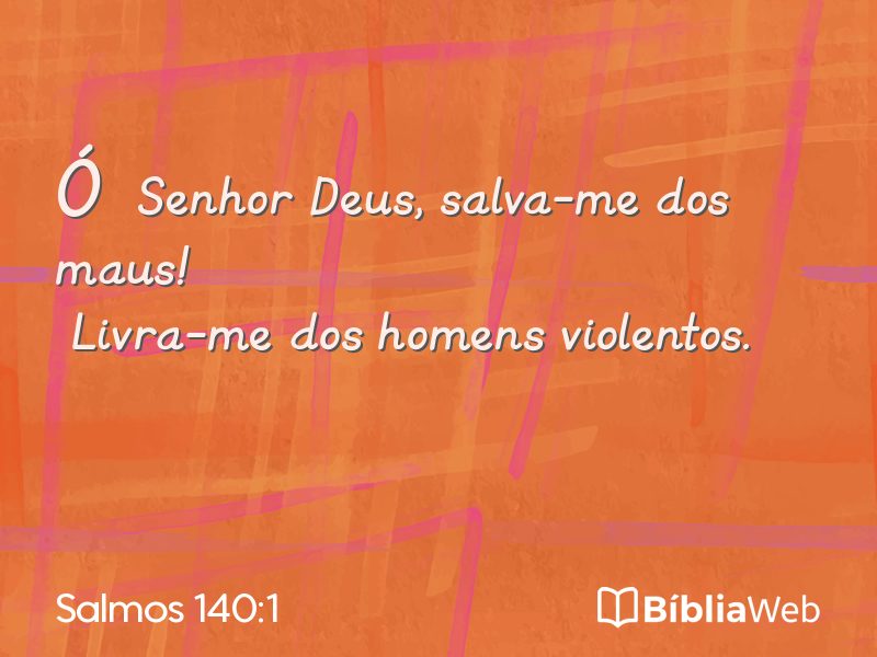 Salmos 140:1 em imagem para compartilhar