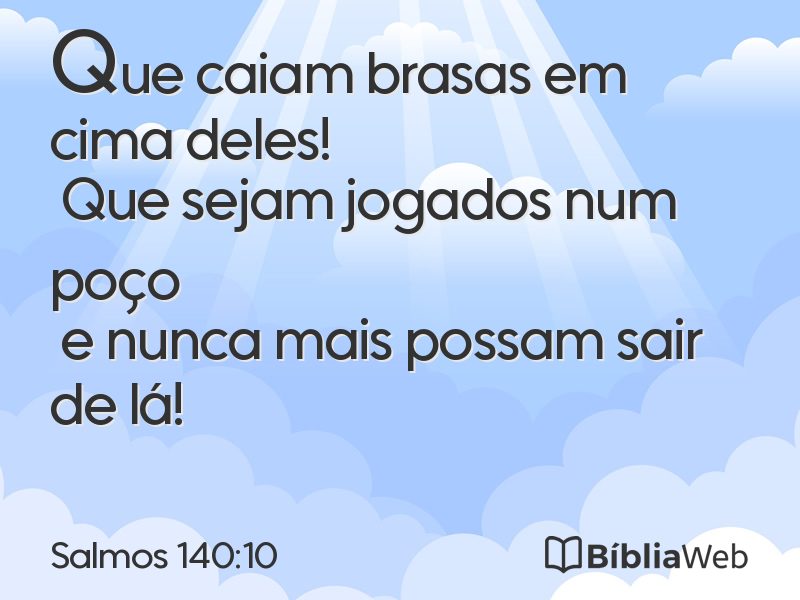 Salmos 140:10 em imagem para compartilhar
