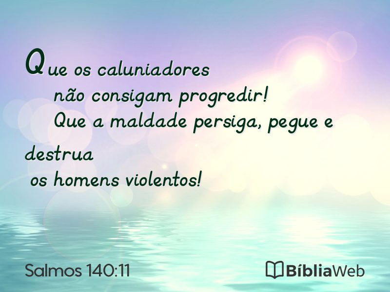 Salmos 140:11 em imagem para compartilhar