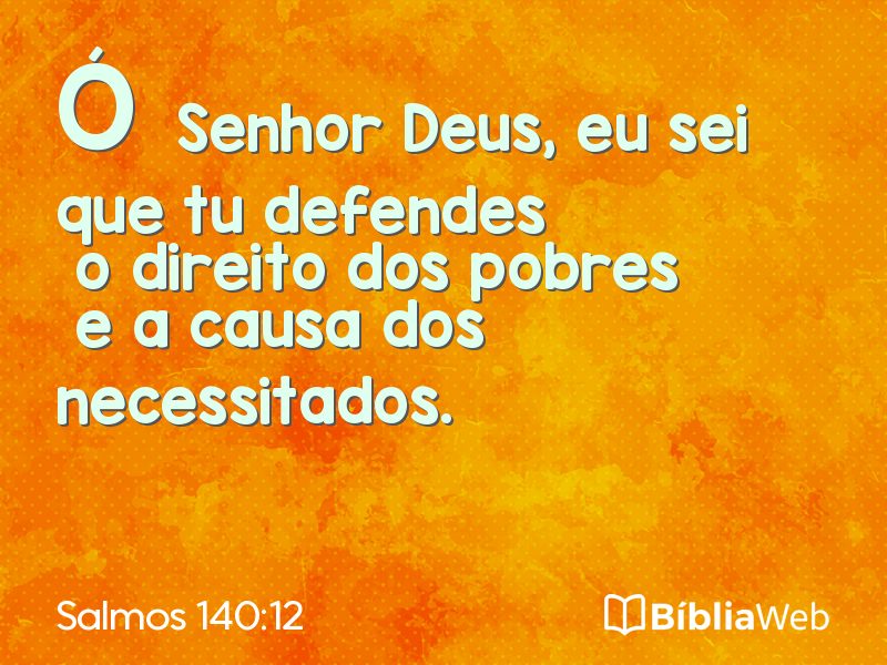 Salmos 140:12 em imagem para compartilhar