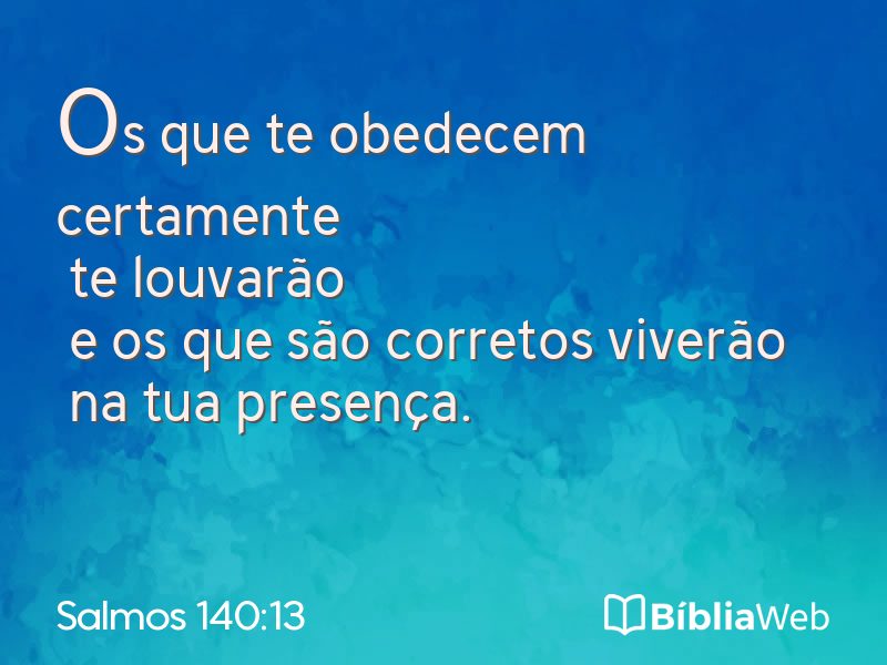 Salmos 140:13 em imagem para compartilhar