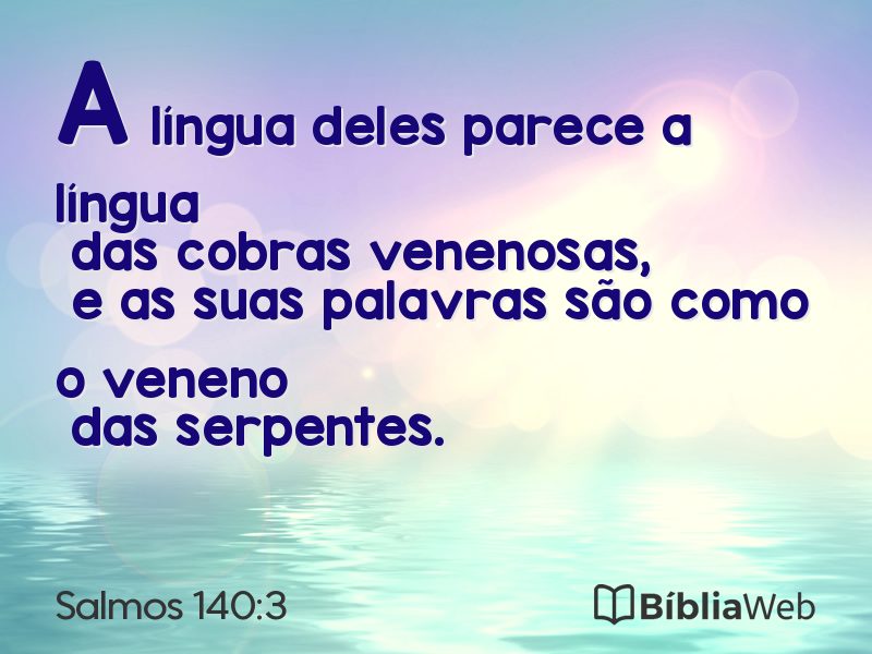 Salmos 140:3 em imagem para compartilhar