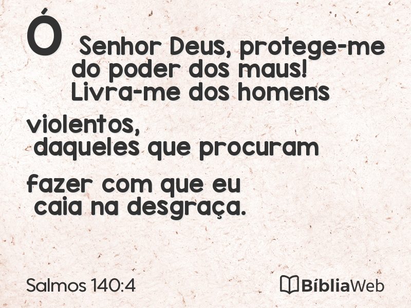Salmos 140:4 em imagem para compartilhar