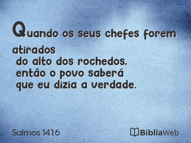 Salmos 141:6 em imagem para compartilhar