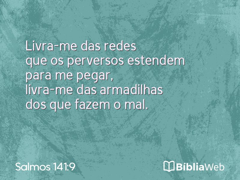 Salmos 141:9 em imagem para compartilhar