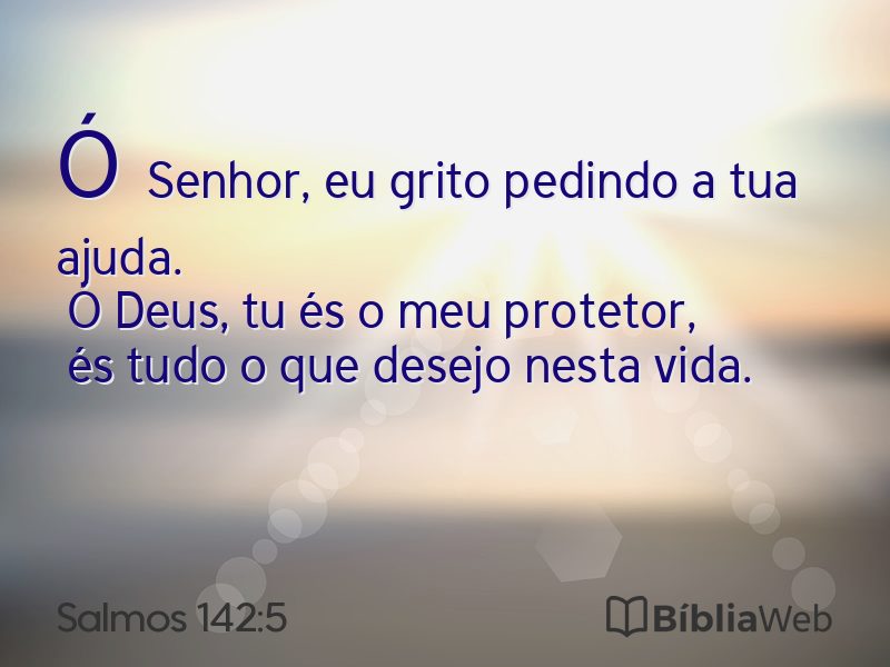 Salmos 142:5 em imagem para compartilhar