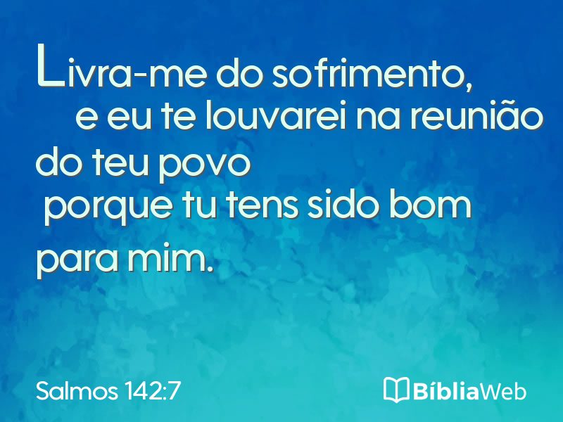 Salmos 142:7 em imagem para compartilhar