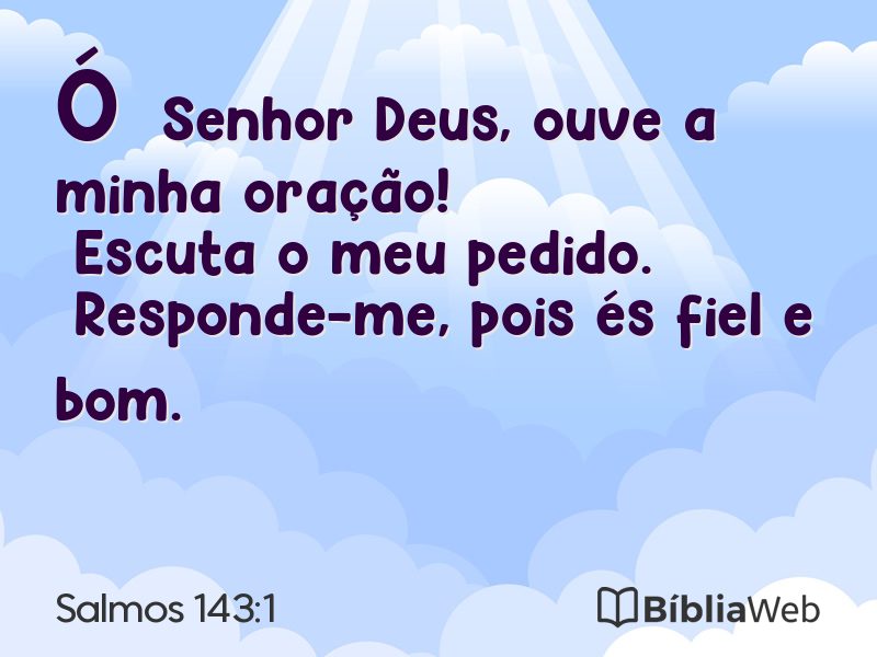 Salmos 143:1 em imagem para compartilhar