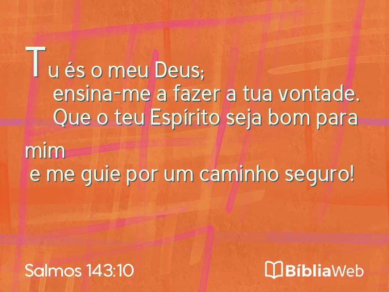 Salmos 143:10 em imagem para compartilhar