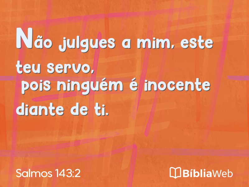Salmos 143:2 em imagem para compartilhar