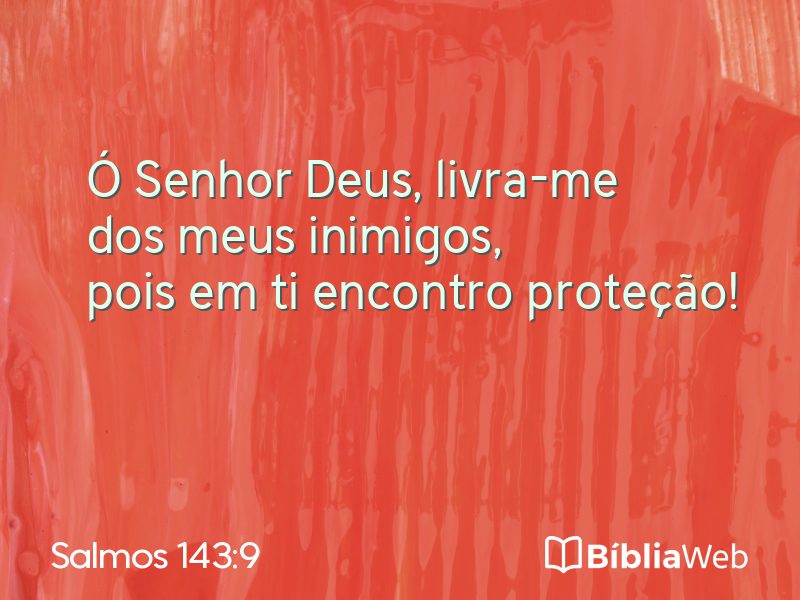 Salmos 143:9 em imagem para compartilhar